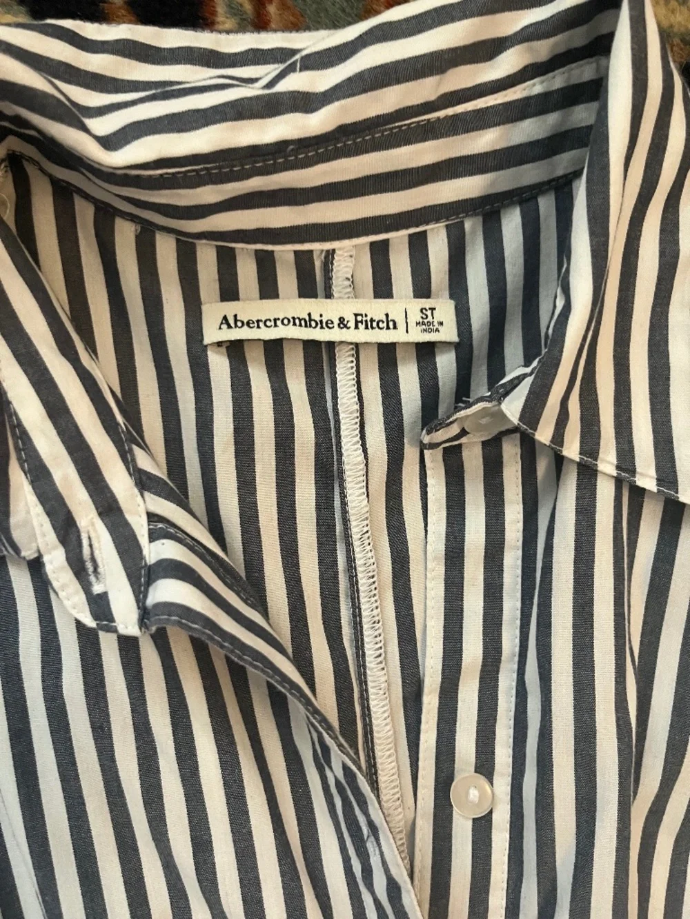 Abercrombie & Fitch blue Striped Button Down Dress small Tall